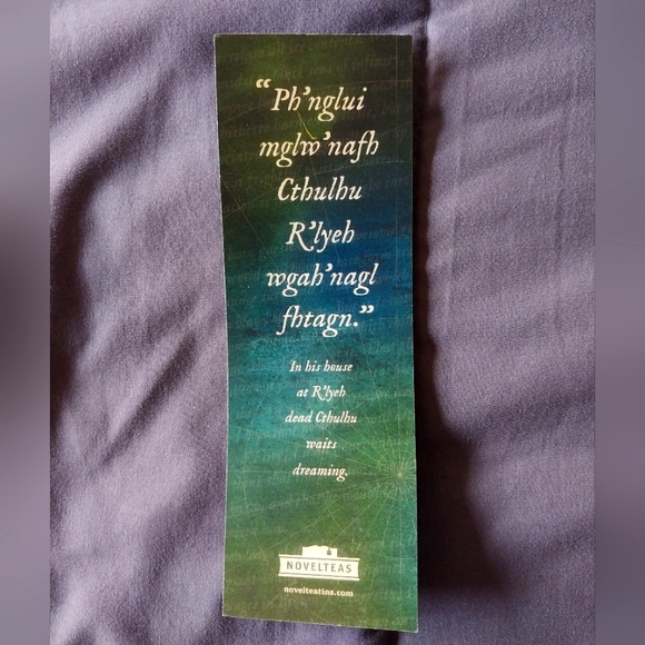 NovelTeas "Cup of Cthulhu" loose leaf Chinese green tea & bookmark set - Picture 4 of 4